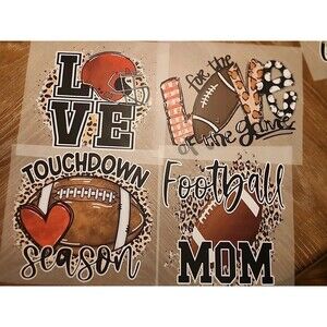 8 Sublimation Transfer Ready To Press Heat Transfer Football Mom